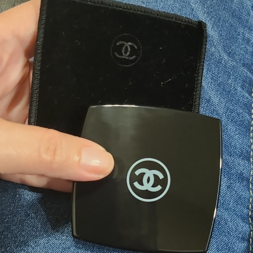 Chanel Black Double Mirror Duo